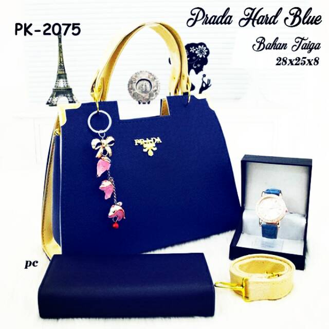 Prada Siku Biru/Tas paket 3in1/Tas murah