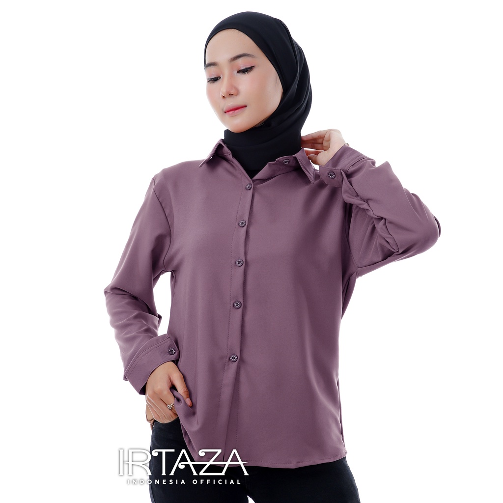Kemeja Wanita Polos Pretty Woman Basic Original Madame Sexy-Plum