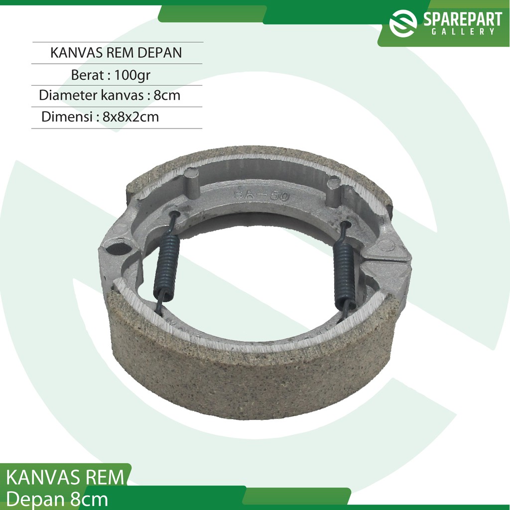 Kanvas rem depan sepeda listrik selis tromol kecil diameter 8cm