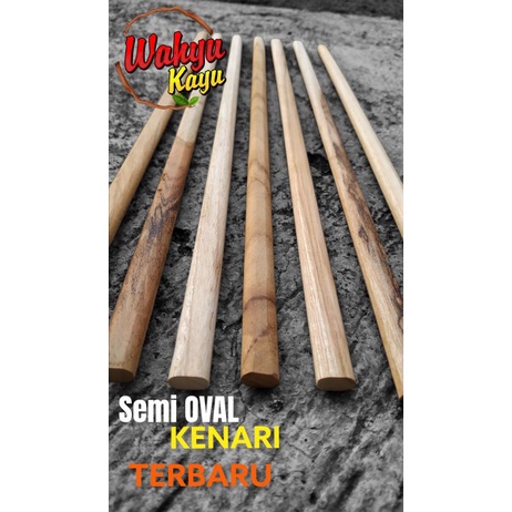 TANGKRINGAN KENARI SEMI OVAL KAYU JATI