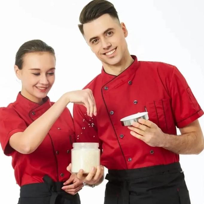 Baju Koki Seragam Koki Baju Chef Seragam Chef Jaket Koki Pria Wanita