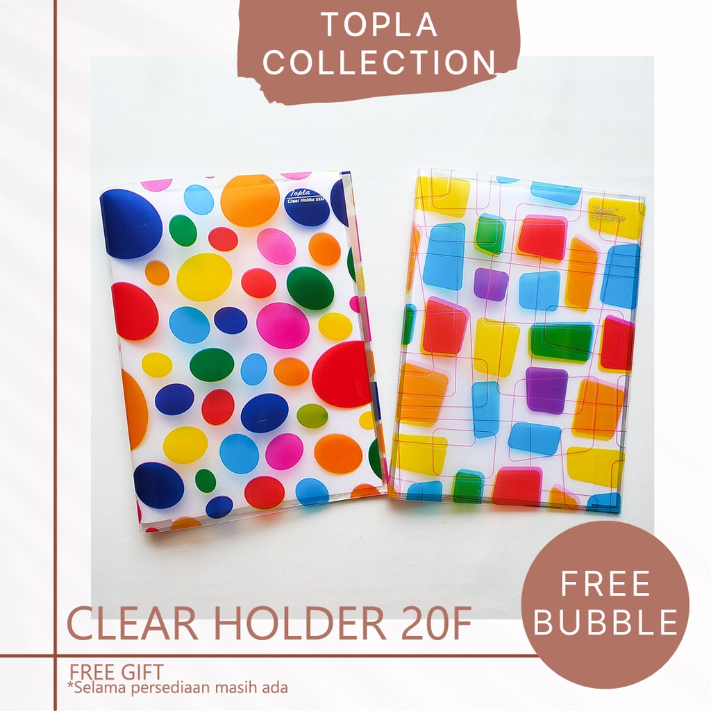 

TOPLA Clear Holder Map Kertas Folio Dove Motif Document Keeper F4 Isi 20