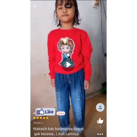 Celana Jeans Anak Stik Balik Premium Usia 5-15 Thn