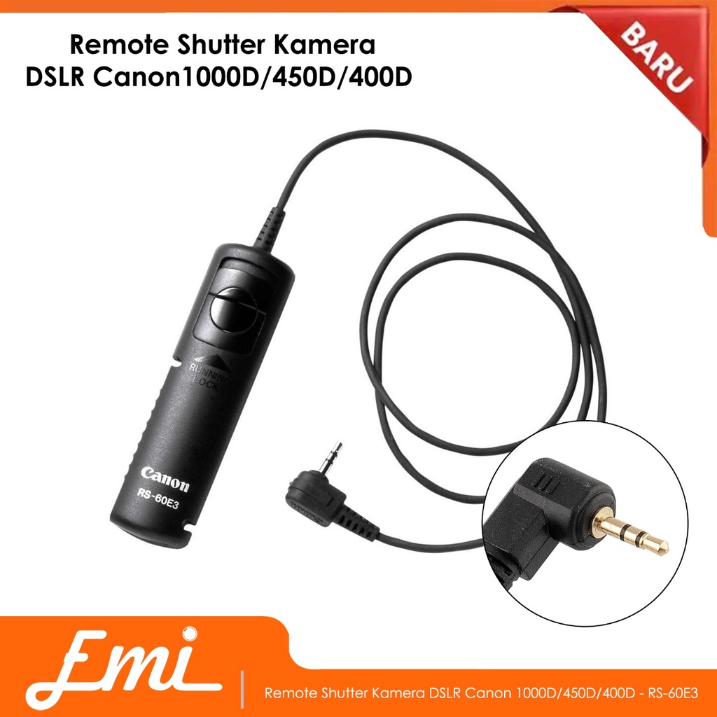 Remote Foto Selfie Shutter Kamera DSLR Canon 1000D/450D/400D - RS-60E3