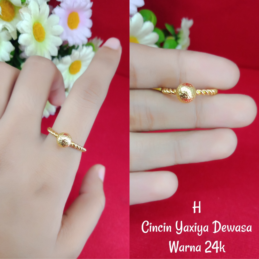 Cincin Boba Ulir Berlapis Mas Hongkong 24k Asli