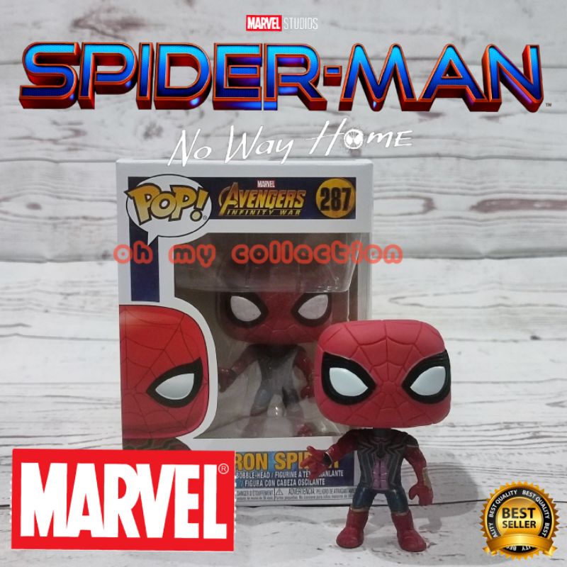 {COD} PROMO !!! Funko Pop Marvel Invinity War Iron Spider #287| Funko Pop Spider-Man| Action Figure Spiderman Avengers Infinity War| Action Figure Avengers| Funko Spiderman