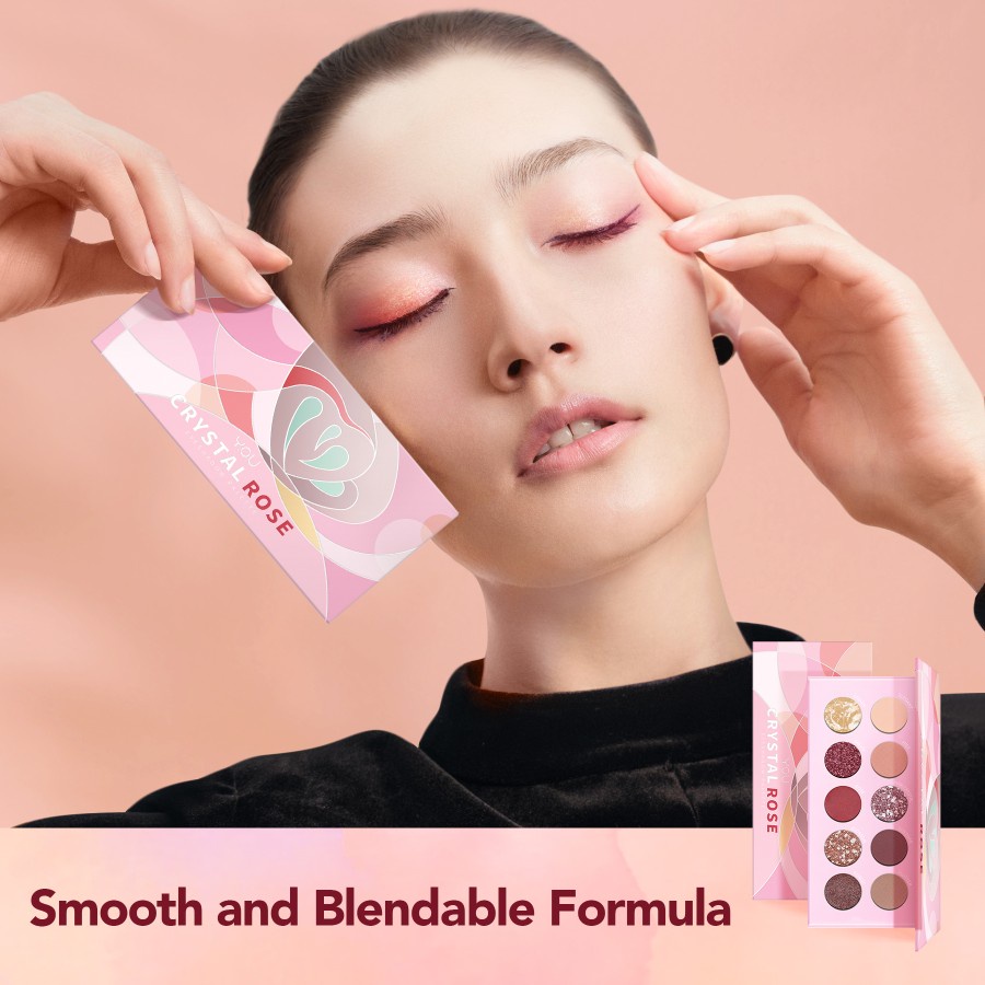 ★ BB ★ Y.O.U Crystal Rose Eyeshadow Palette 10 color - YOU Eyeshadow Palette