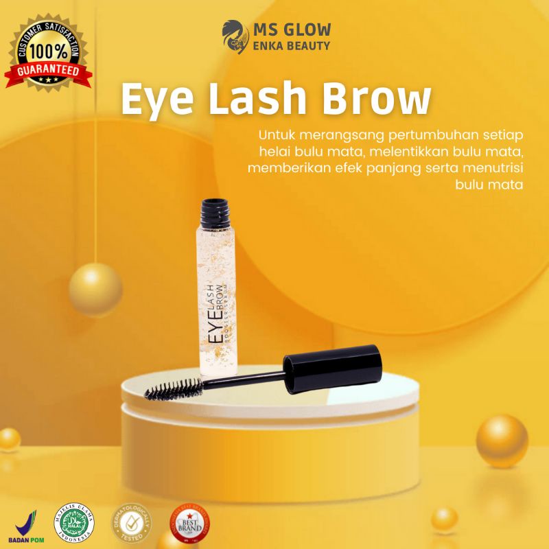 Ms Glow Eye Lash Brow Serum Kosmetik MakeUp Make Up Eyelash Penumbuh Pelentik Bulu Mata Alis Extenti