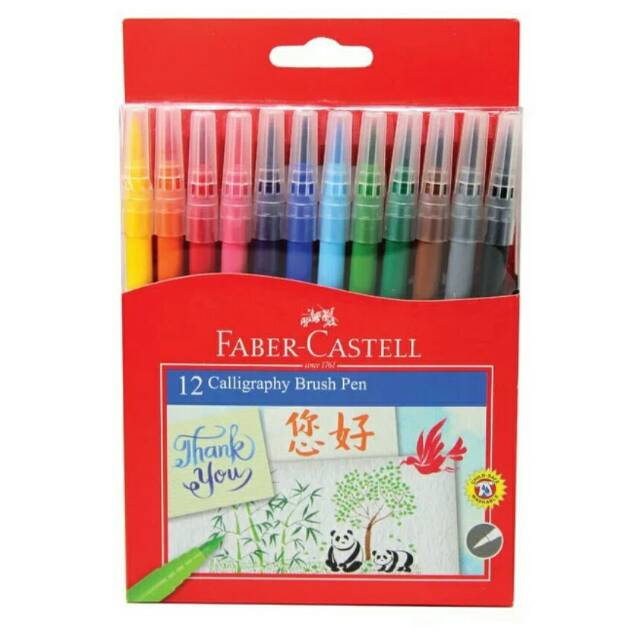 

Calligraphy Brush Pen Faber Castell 12 warna