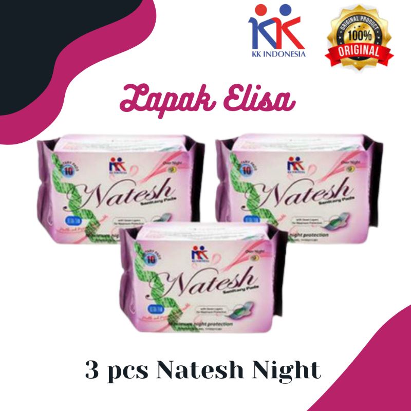 Paket Murah 3 NATESH NIGHT Pembalut Kesehatan