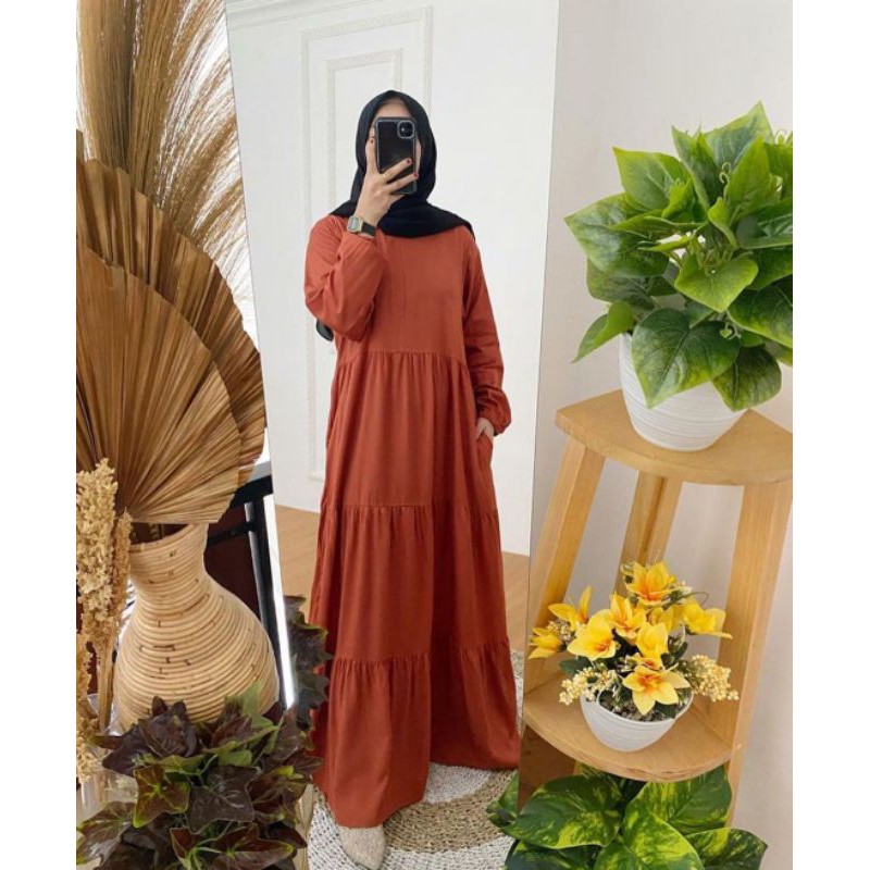 AMARA HOMEY DRESS MAXY / BASIC BASIKA HOMEY DRESS RAYON-2
