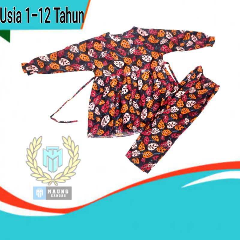 Setelan Anak Perempuan  / Pajamas / Dres Anak / Tunik Anak / Baju Anak Perempuan | Usia 1-12 Tahun