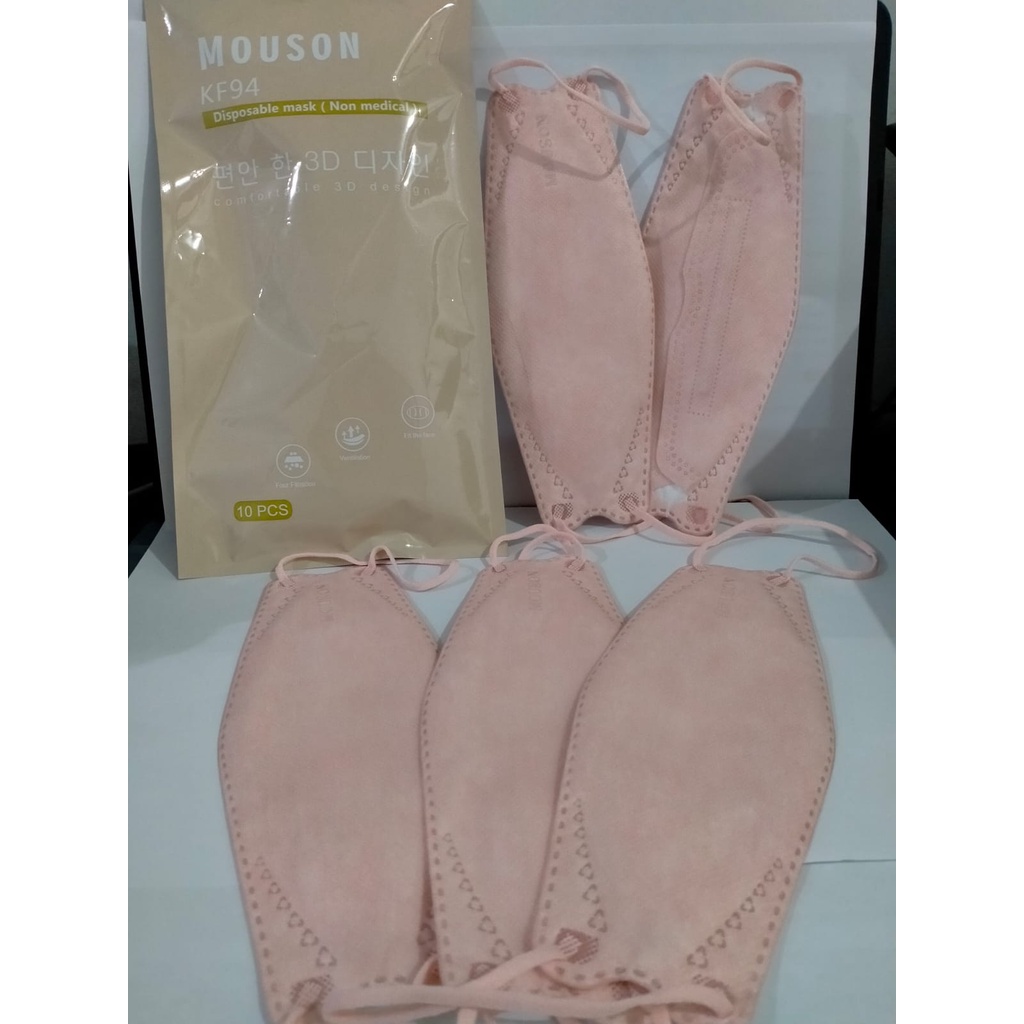 Masker KF94 4 Ply Mouson Warna Warni 1 Pack Isi 10 Pcs