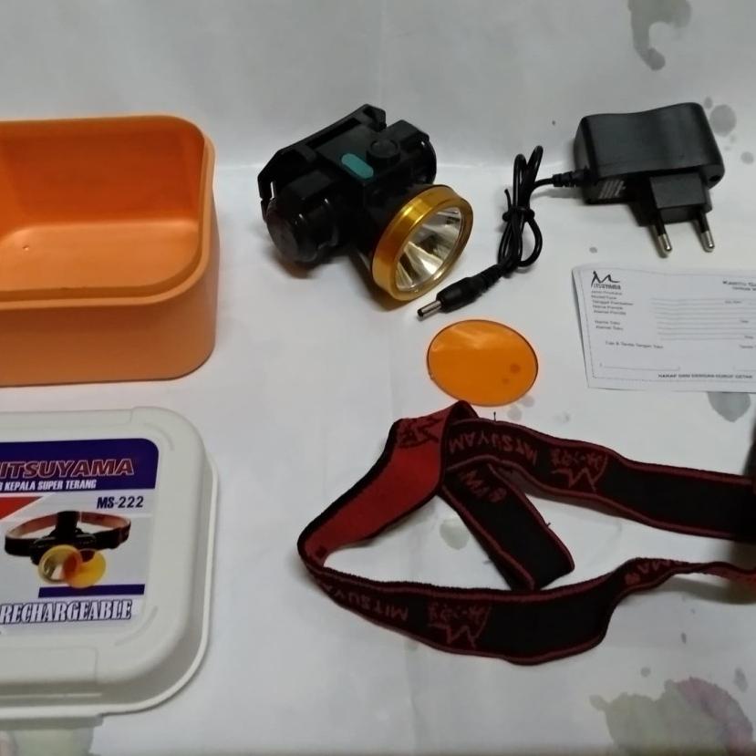 LYQ  SENTER KEPALA LED CAHAYA PUTIH DAN KUNING MITSUYAMAV 15 WATT MS-222 SENTER LED MITSUYAMA MS-222