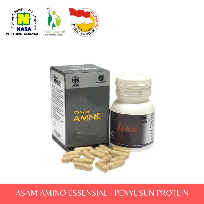 Natural Asam Amino AMNE Isi 30 Kapsul - Suplemen Pembentuk Protein - Stockist Nasa Losari Cirebon
