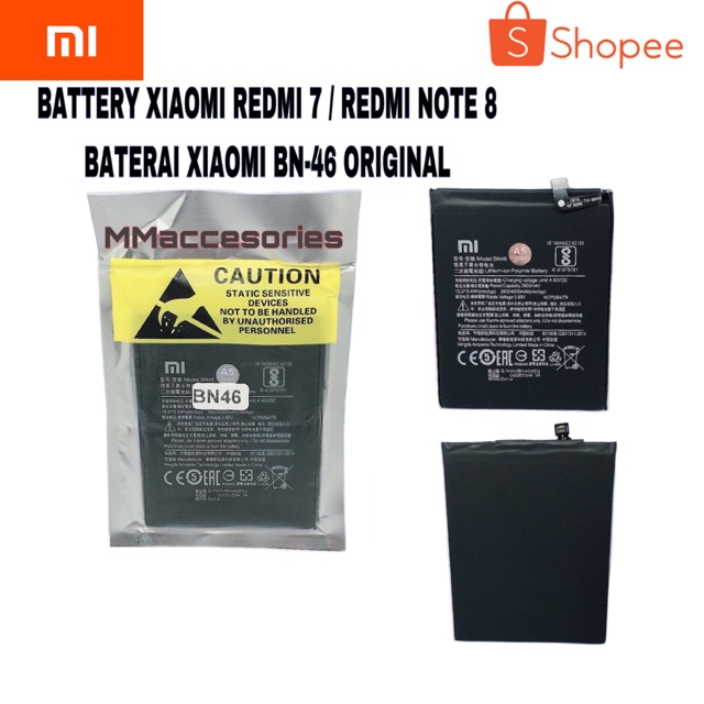 BATTERY BATERAI XIAOMI REDMI 7 REDMI NOTE 8 BN-46 BN46 ORIGINAL