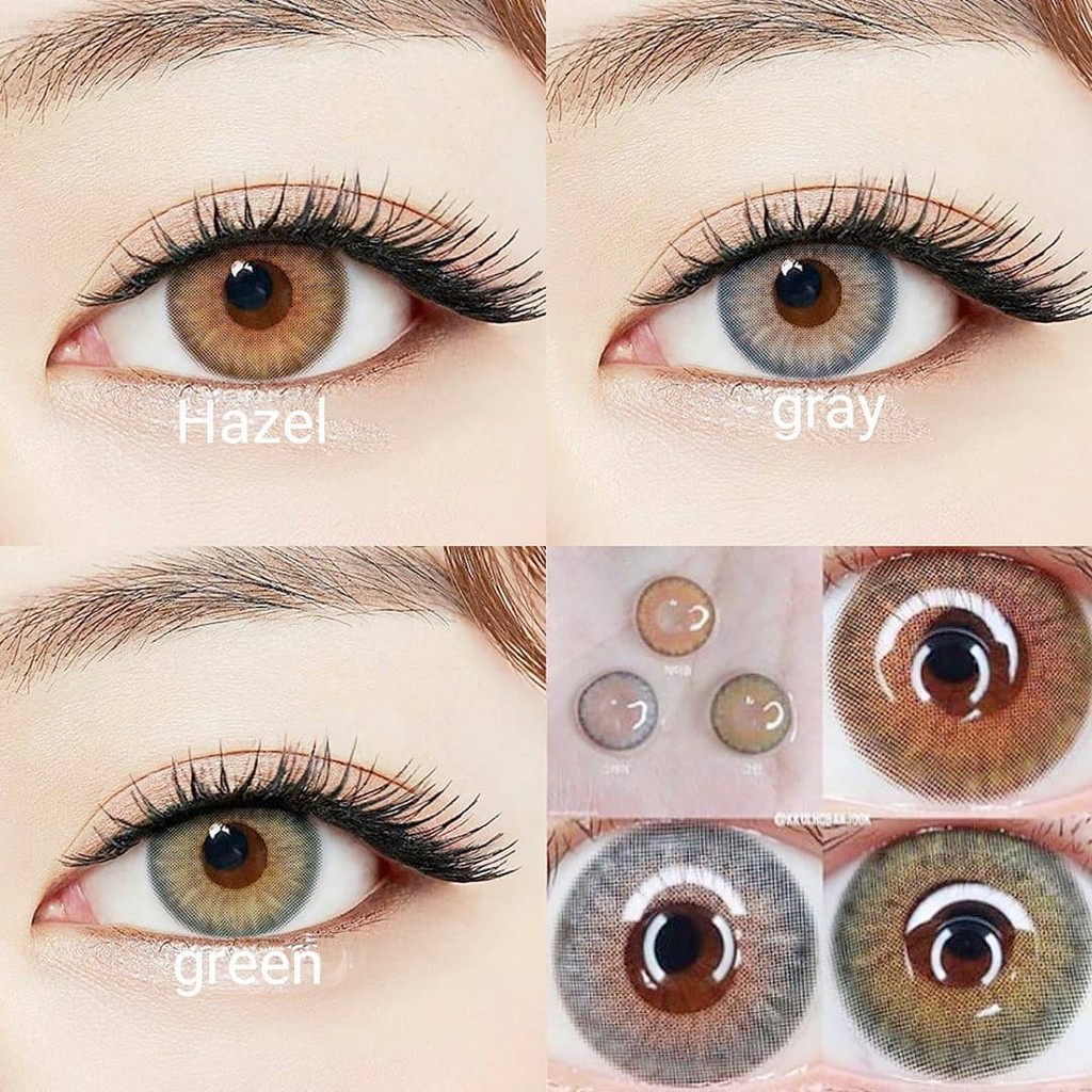 Softlens Princess Symphony (dupe O'Lens) Warna Gray Grey Olive Green Hazel Brown Soft lens Blackpink