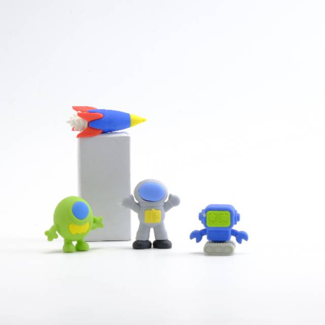 Penghapus Astronot Ufo Alien Papan Eraser Sekolah Anak Unik Fancy