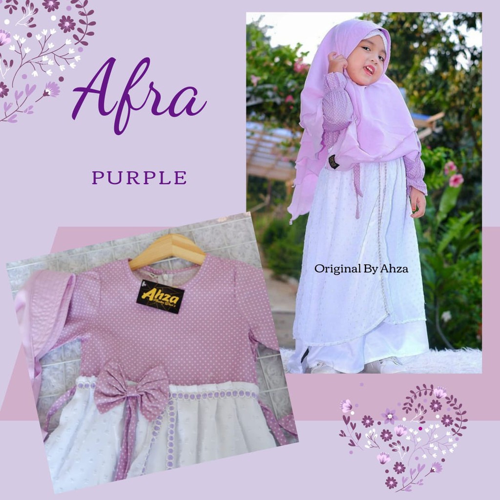 GAMIS AFRA PRINCESS SERIES By Ahza Collection / GAMIS ANAK / FASHION MUSLIM / FASHION ANAK