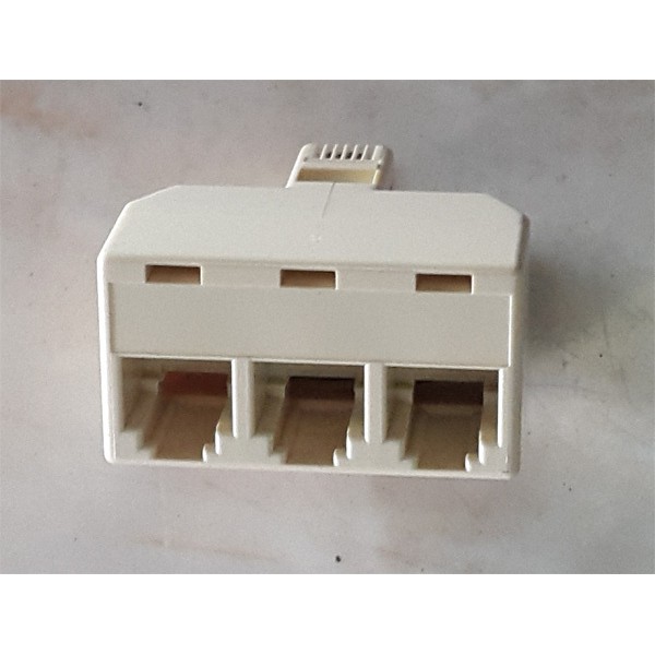 RJ11 Male to 3 RJ11 Female Socket Adapter Converter