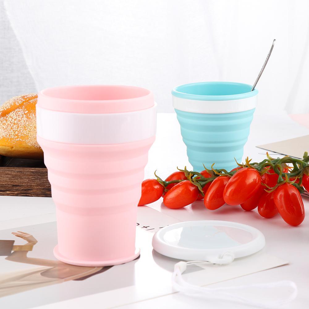 SOLIGHTER 100/200/350ml Collapsible Silicone Cup Portable Telescopic Travel Supplies Sports &amp; Outdoors Drinking Mug