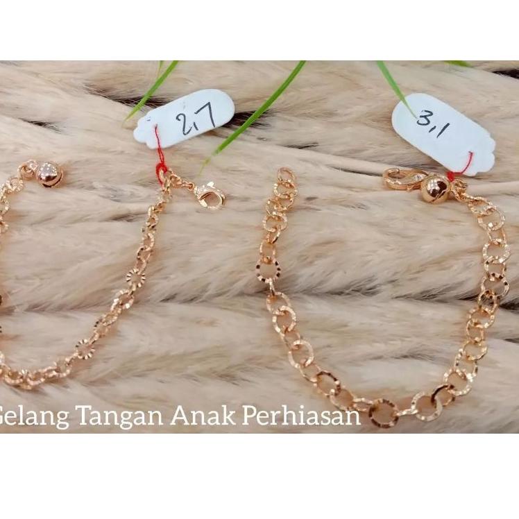 Modern.. GELANG RANTAI NORI PRIA WANITA LAPIS EMAS 18K