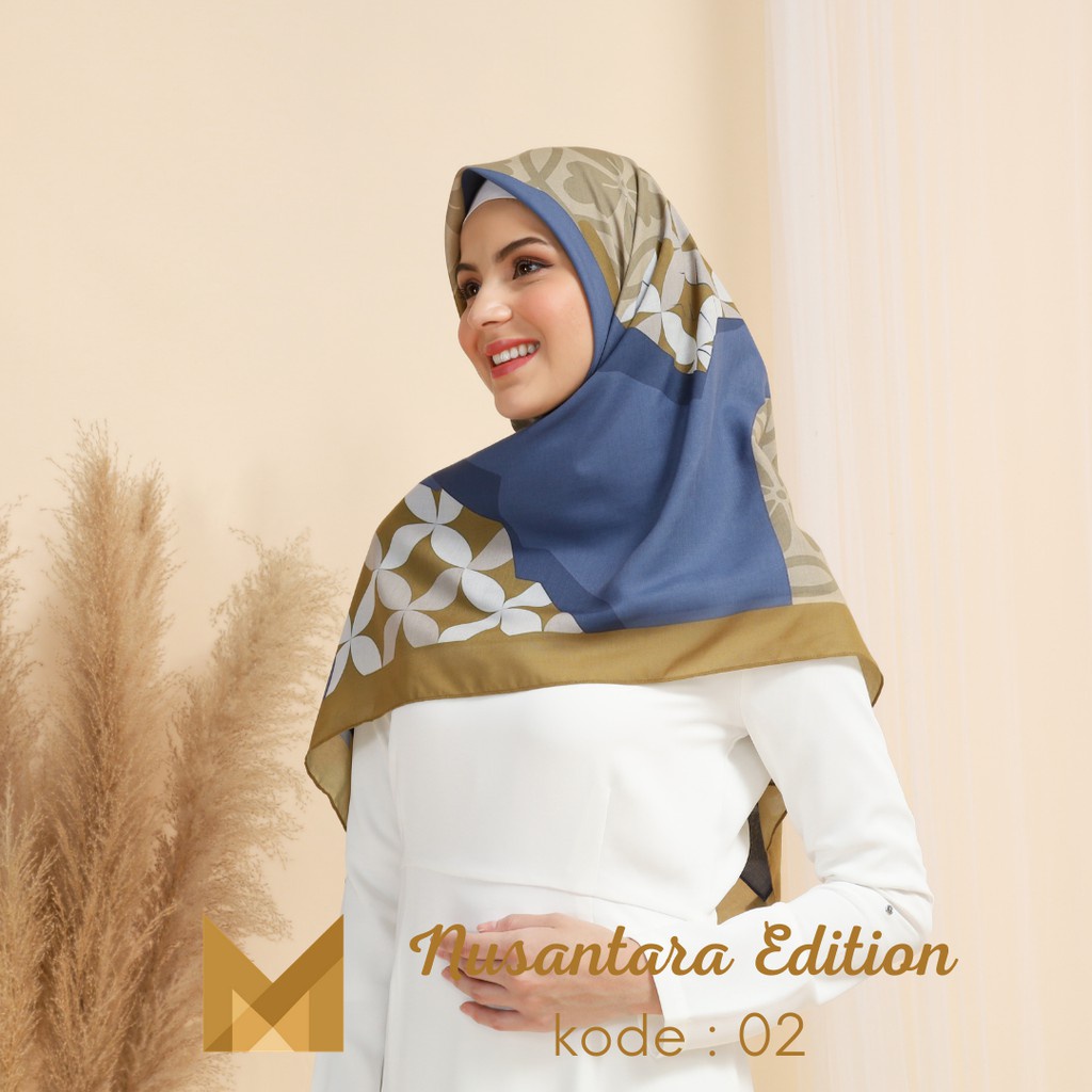 Meirista Hijab Nusantara Edition 02 | Kerudung Segi Empat Lasercut Segiempat Voal Premium Printing Motif/Jilbab/Kerudung