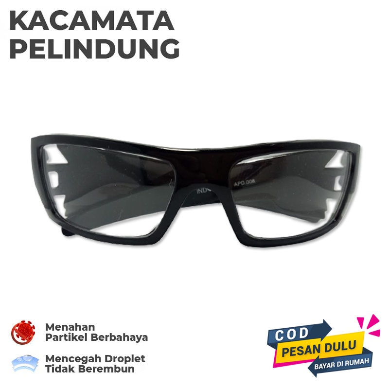 Kacamata Anti virus Protection Eye Glasses Kacamata Safety Glass / Kacamata Pelindung / goggles APD / Cod