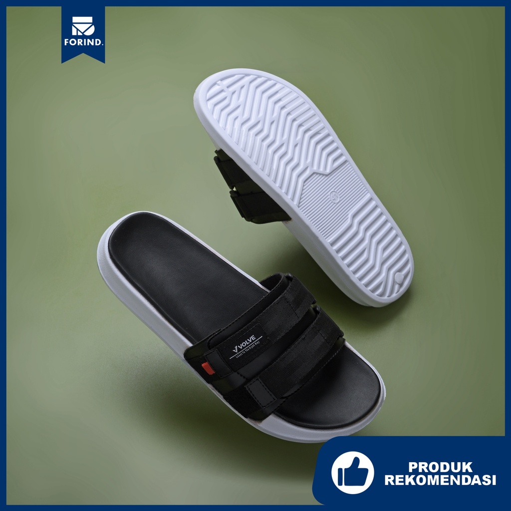 Geta Black White | Sandal EVA Ringan Slop Santai Simple Pria Men Sendal Footwear | FORIND x Volve