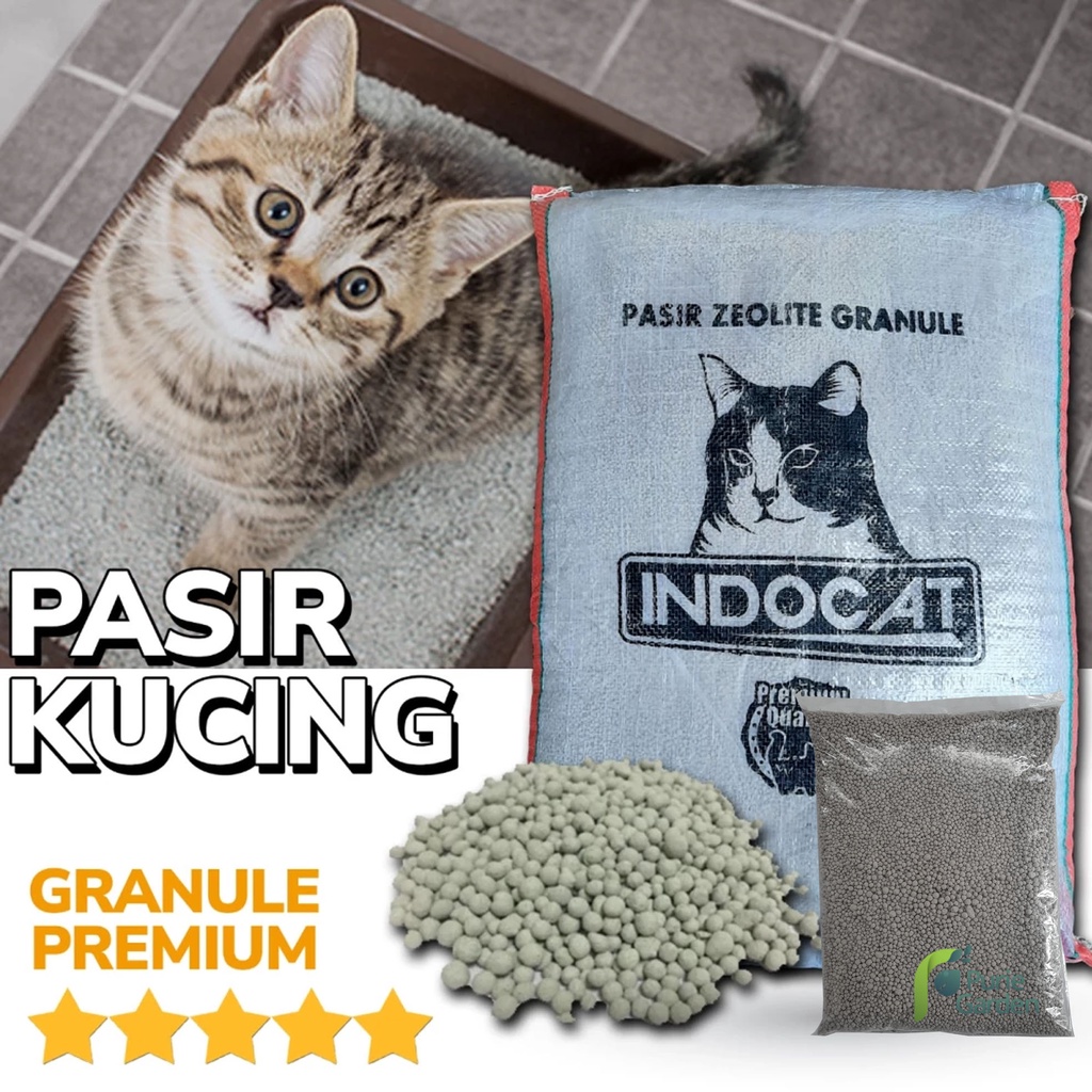 Pasir Kucing Zeolit Media Tanam Granule Indocat Premium 1kg TERMURAH!! PG KDR