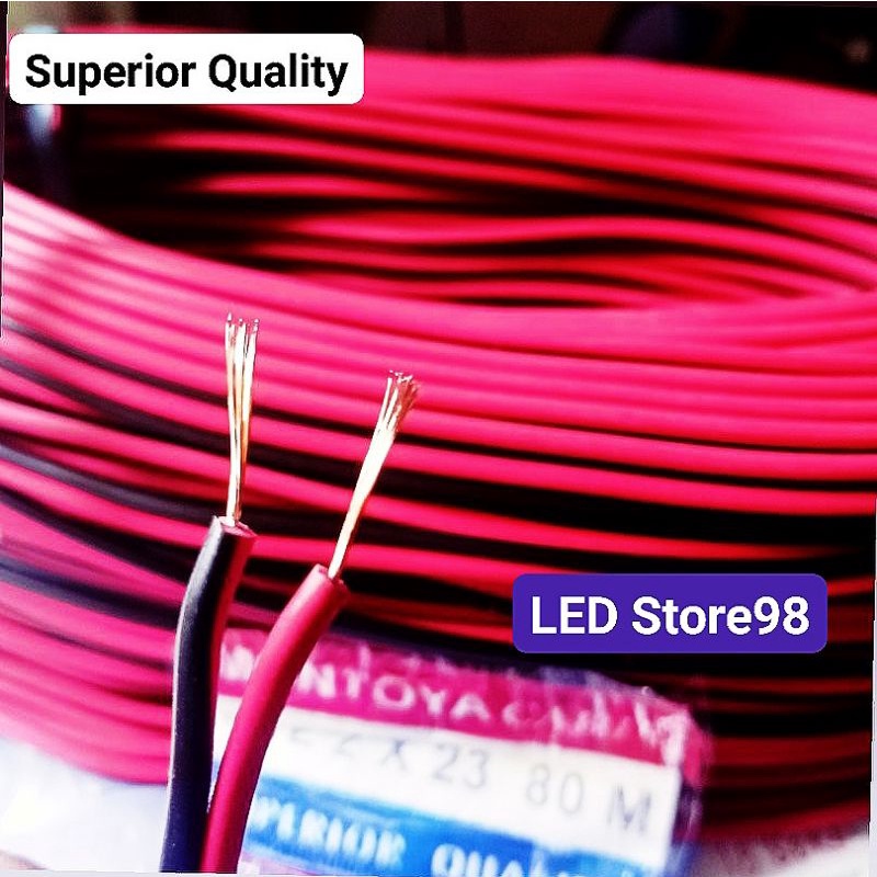 KABEL SERABUT NYZ 2X23 Merah hitam PREMIUM 1 Meter