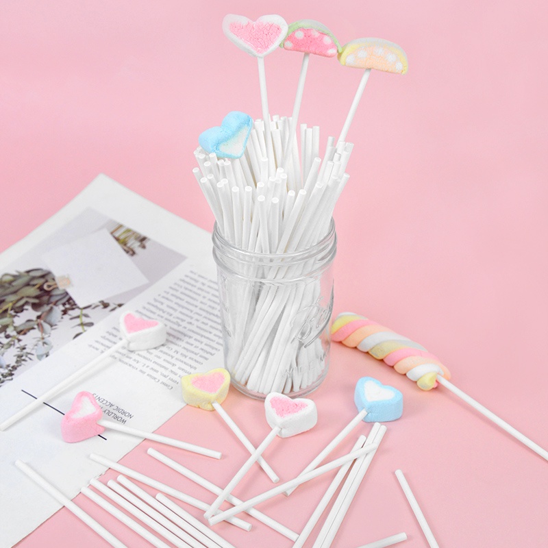 100pcs / Set Stik Lolipop / Permen / Cokelat Sekali Pakai Bahan Plastik Food Grade Untuk DIY