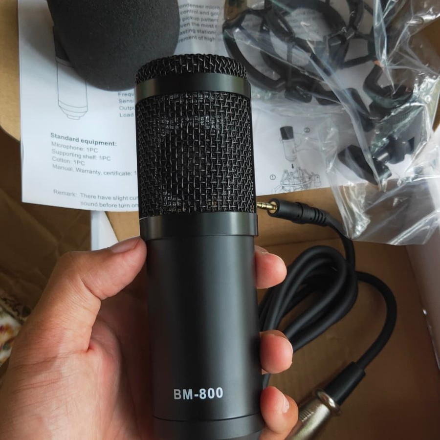 Mic Rekaman Recording Condenser for Laptop PC Karaoke Smule BM800 BM