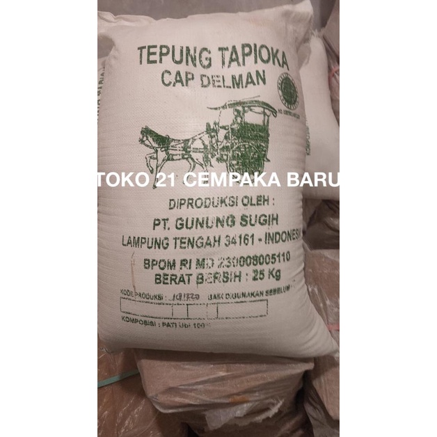 

vikriyansatyaveta5694 Tepung Tapioka Cap DELMAN 1 KARUNG isi 25 KG | Sagu Delman 25KG Murah TERLARIS TERPERCAYA ORIGINAL