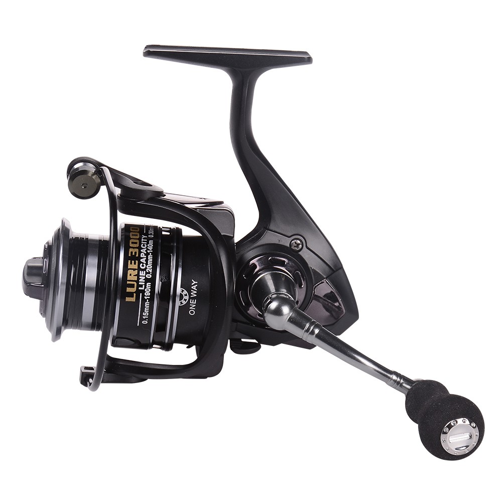 Debaone Fishman LURE 2000 Spinning Reel Pancing 5.2:1 12+1 Ball Bearing - Black