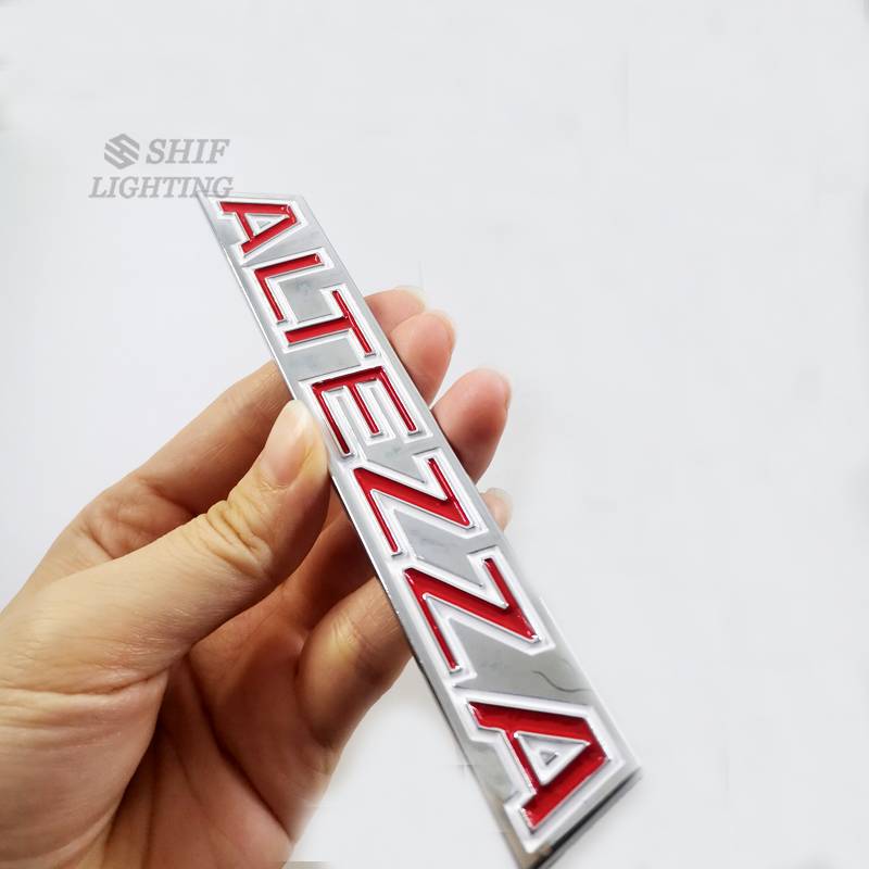 1pc Stiker Emblem / Badge Logo Altezza Metal Untuk Samping / Belakang Mobil Toyota