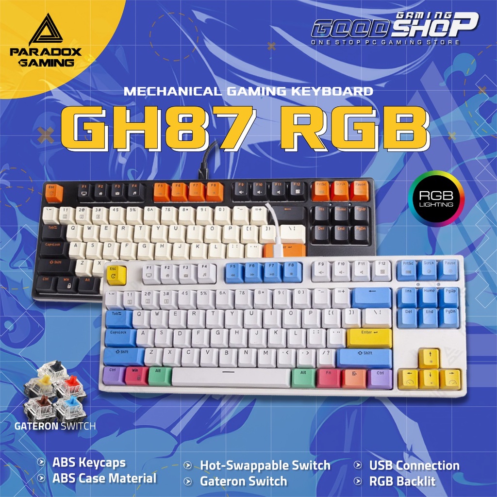 Paradox Gaming Ghost87 / Ghost 87 RGB Mechanical - Gaming Keyboard