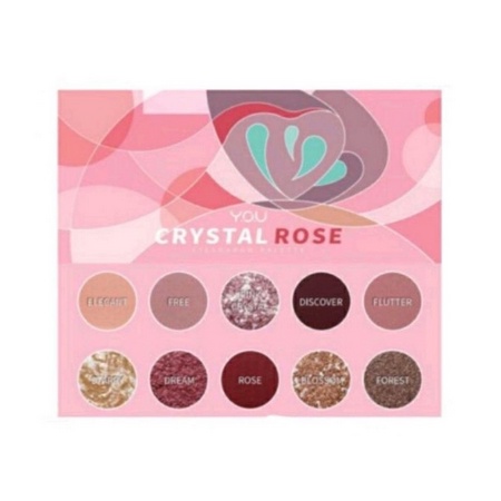 ⭐BAGUS⭐ YOU Crystal Rose Eyeshadow Pallete 10 Color | Palet Eyeshadow Make Up Mata