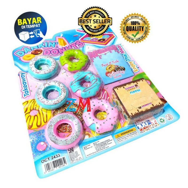 ( BISA COD ) Mainan Anak Roti Donut Isi 6 Pcs 2433 Murah