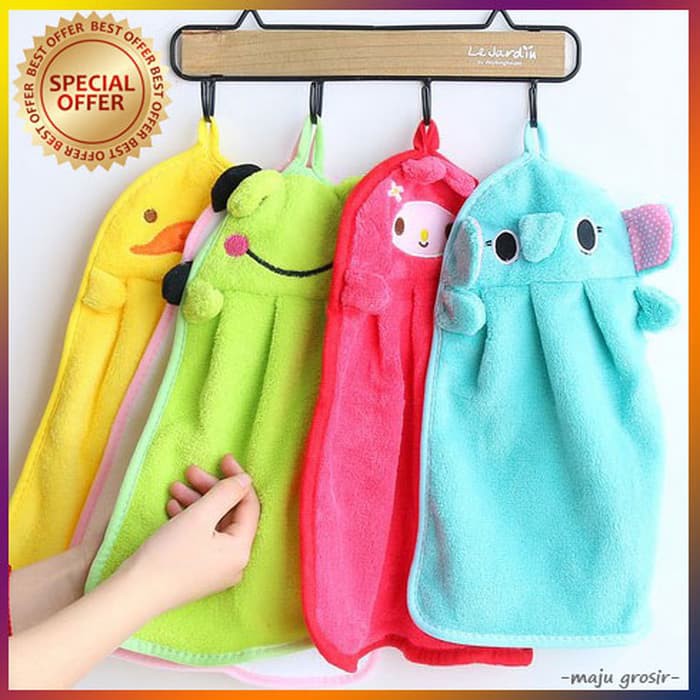 kain lap tangan gantung motif karakter lucu imut hand towel