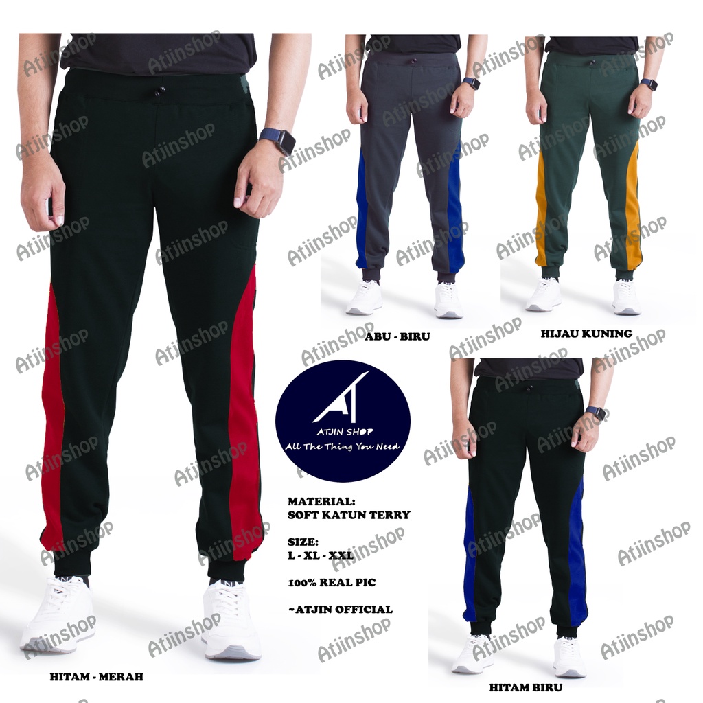 [COD Termurah] Celana Joger Training Jogger Pria Kombinasi Warna / Celana Olahraga Pria / Celana Jogger Pria / Celana Training Pria Panjang/ Jogger Pants Pria/ Celana Olahraga Pria Sport/ Celana Jogger Pria Terbaru 2021 / Celana Jogger Murah