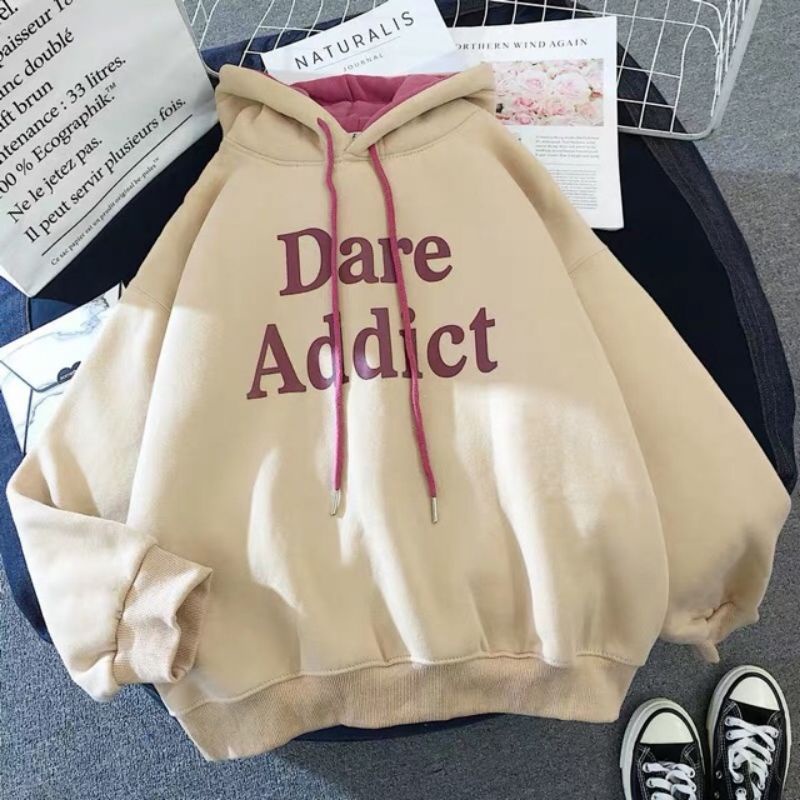 Hoodie Mix Kombinasi Big size (S - XXXXL 5XL 6XL) Jaket Jumper DARE ADDICT Cute Oversize Unisex Mix Puring Hood Topi Two Tone Pink Beige Fuschia M L XL XXL XXXL XXXXL 4XL 5XL