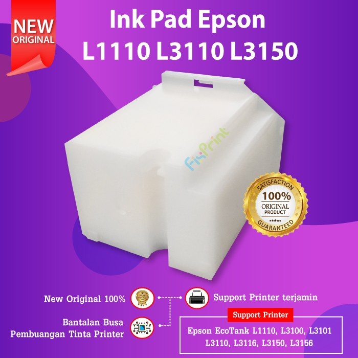 Busa Ink Pad Epson L1110 L1210 L1250 L1256 L3100 L3110 Inkpad Pembuangan Tinta L3116 L3210 L3216 L3150 L3156 L3250 L3256 L5190 L5290 L5296