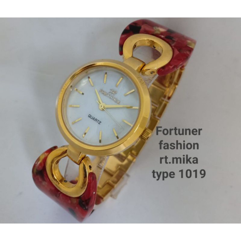 Jam Tangan Wanita Fortuner Original RT1019 Case Gold