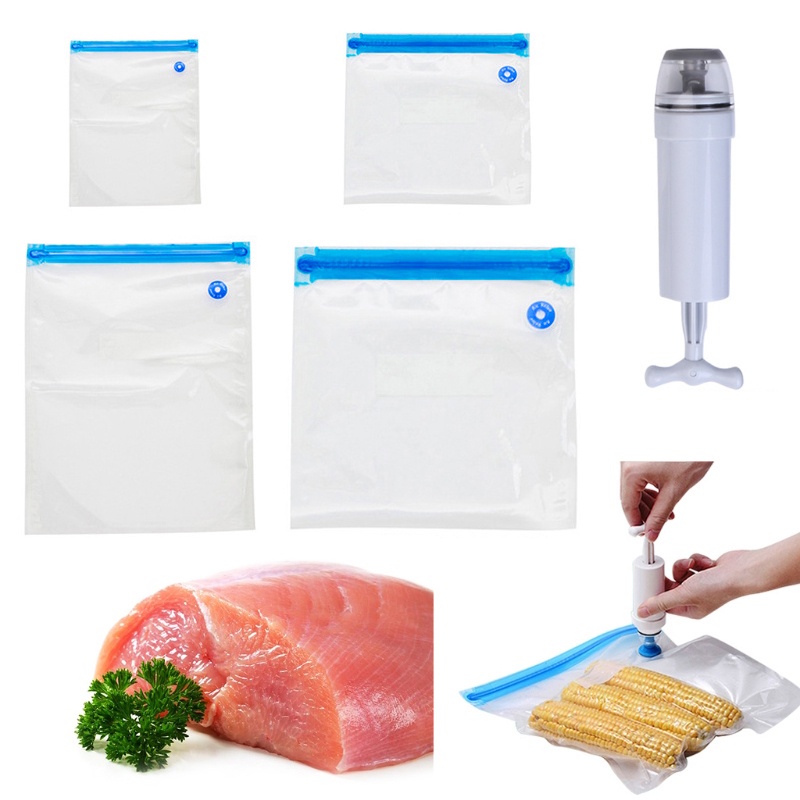 (SNAPCORNER)Plastik Vacuum Penyimpanan Makanan 1 pc 1413 - Compression Food Ziplock Storage