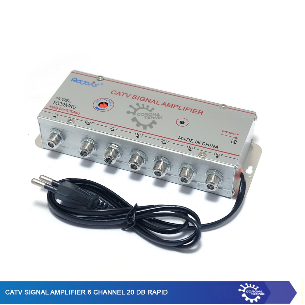 Rapid - CATV Signal Amplifier 6 Channel 20 dB