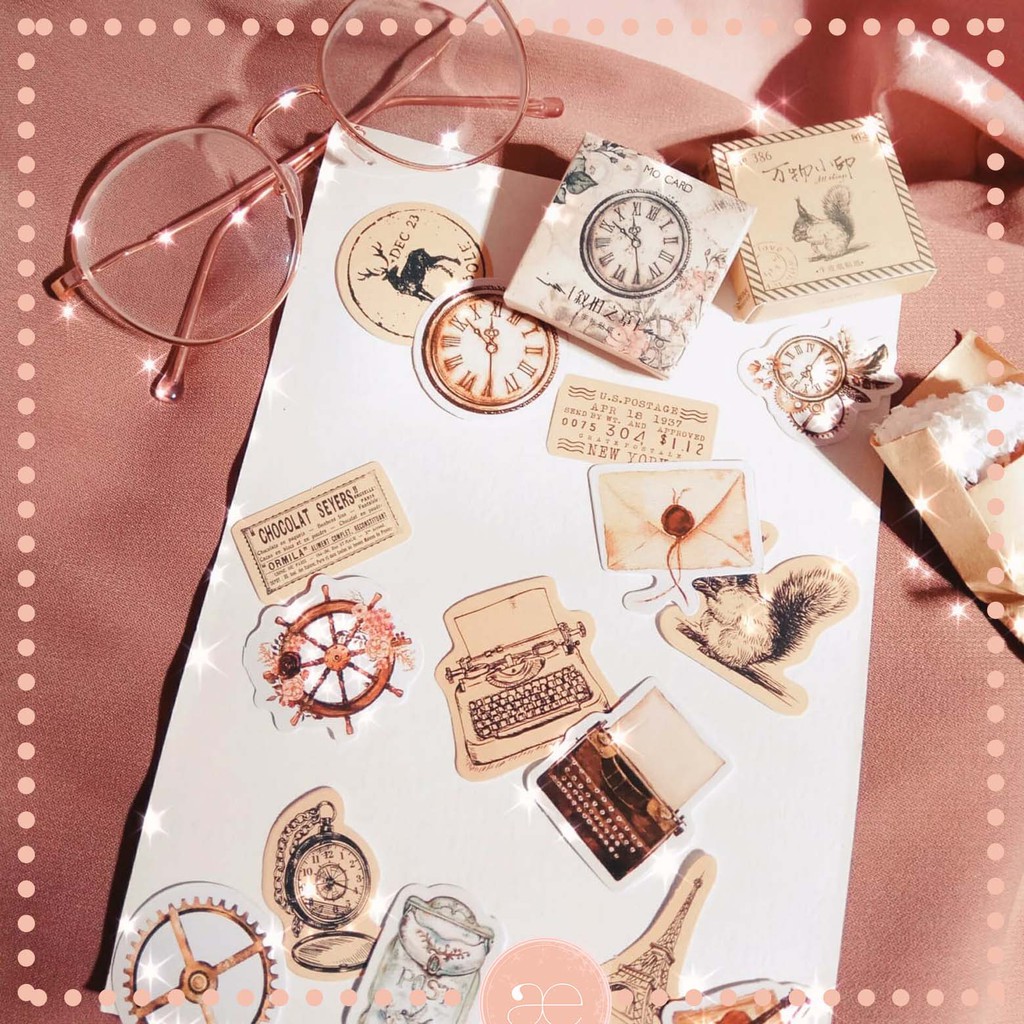 

[æpix] 10pcs Journal Vintage Stickers