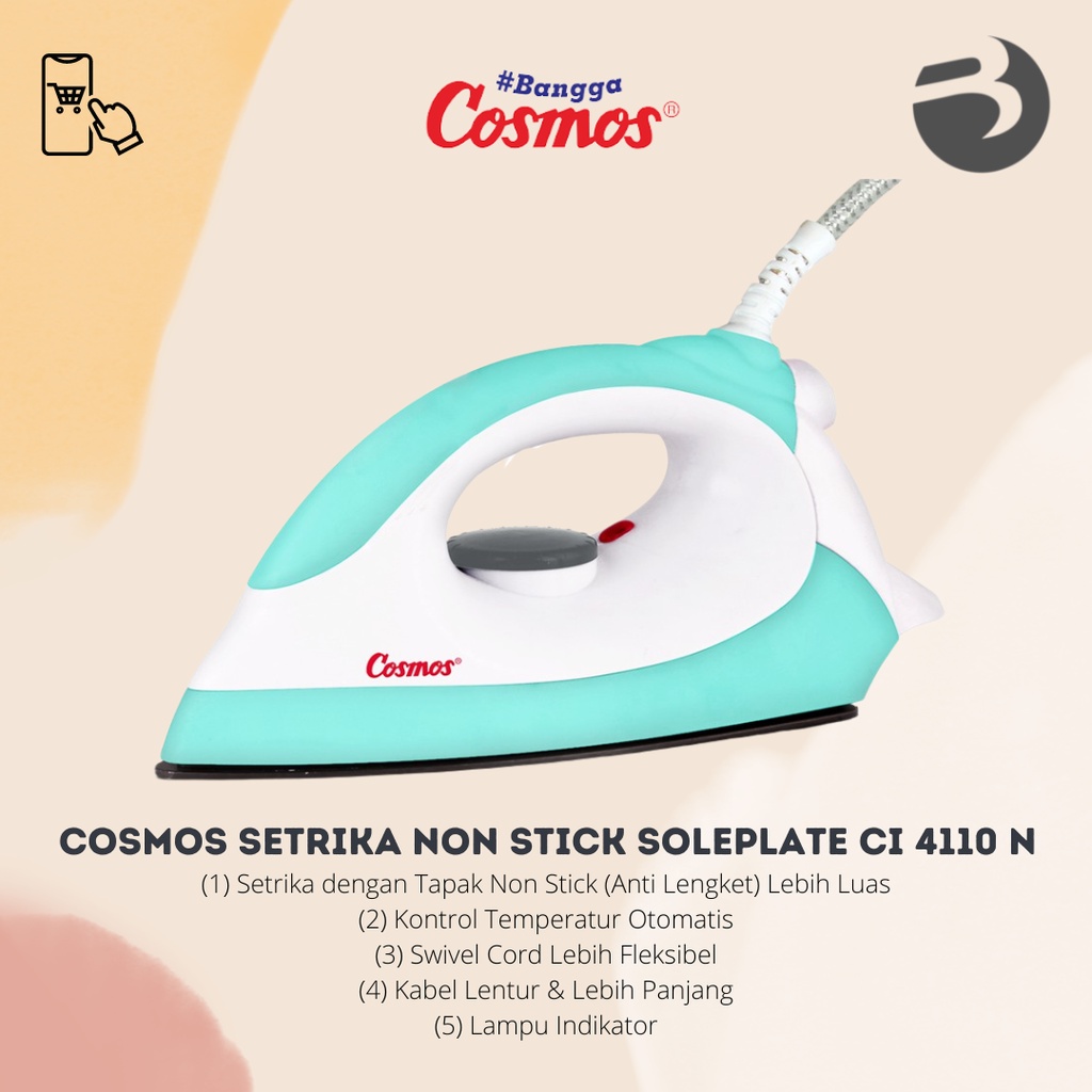 Cosmos Setrika Non Stick Soleplate CI 4110 N