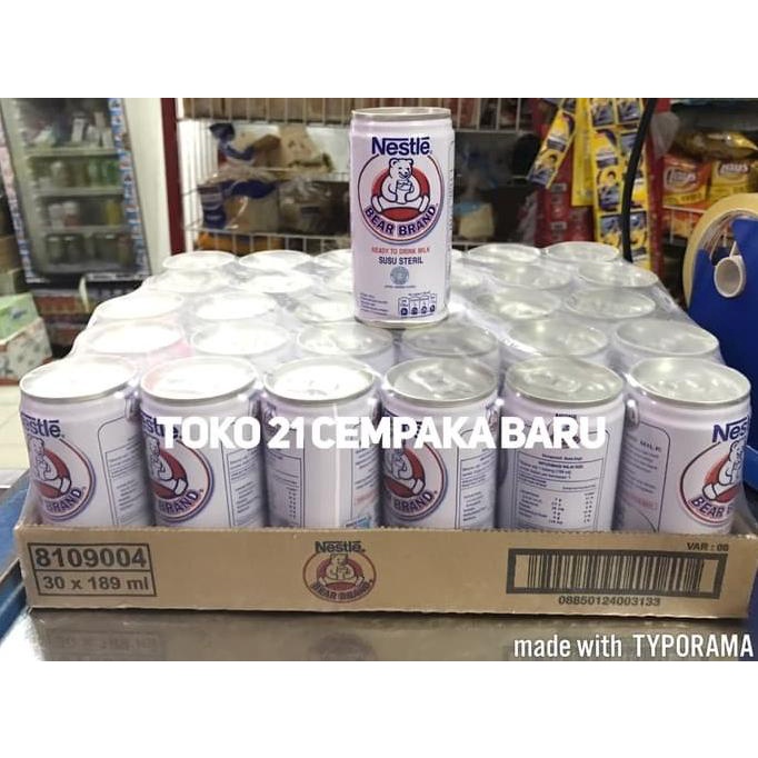 

Nestle Bear Brand 1 Karton | Susu Beruang Putih Dus ( 30pcs @ 189 ml ) | Minuman