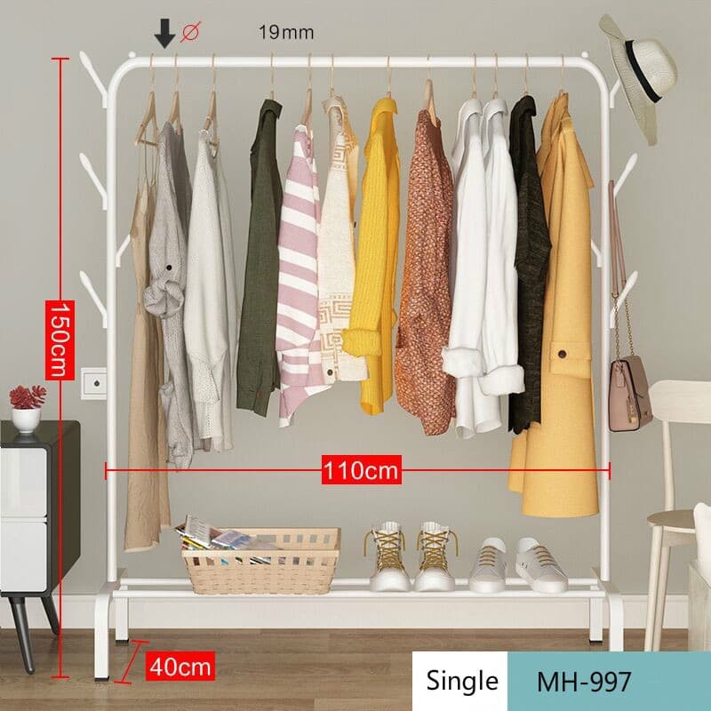 Stand Hanger Single Stand hanger gawang Gantungan Baju Besi Karbonat DGYJ-2 WHFURNITURE